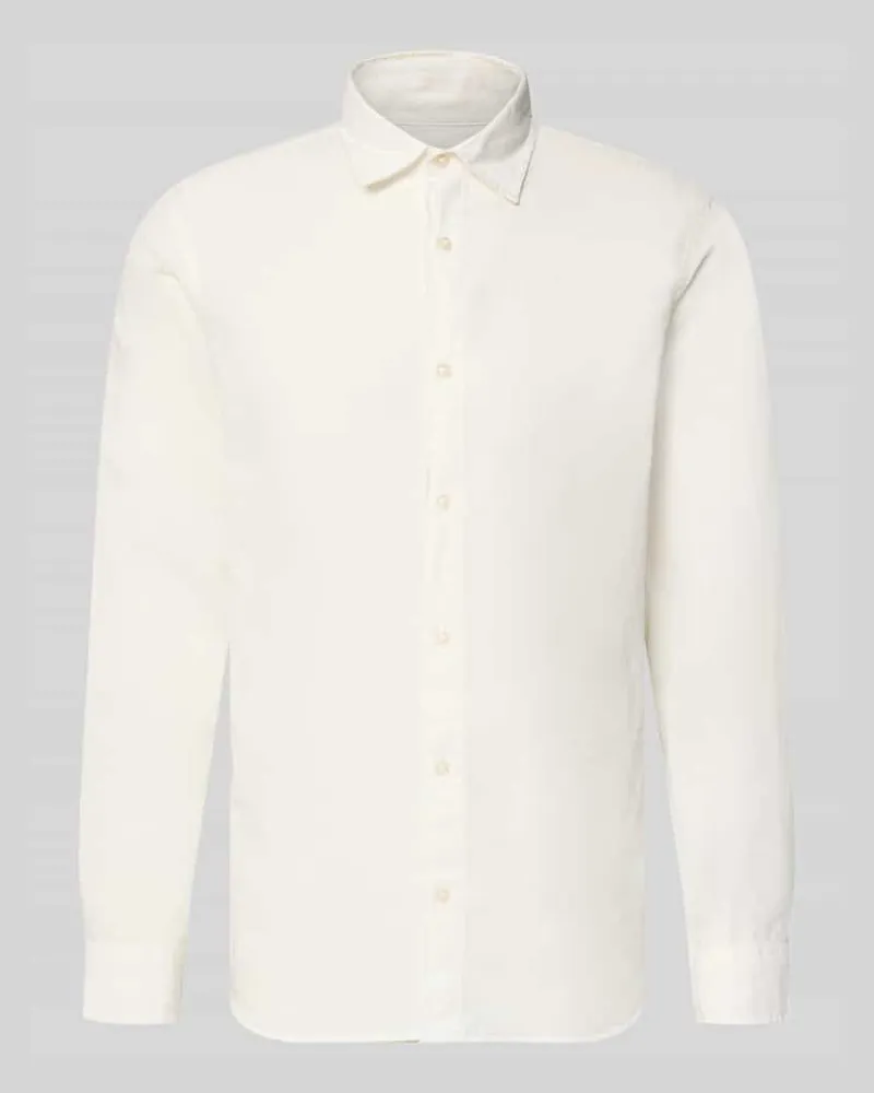 Jack & Jones Regular Fit Freizeithemd mit Kentkragen Modell 'BREEZE Weiss