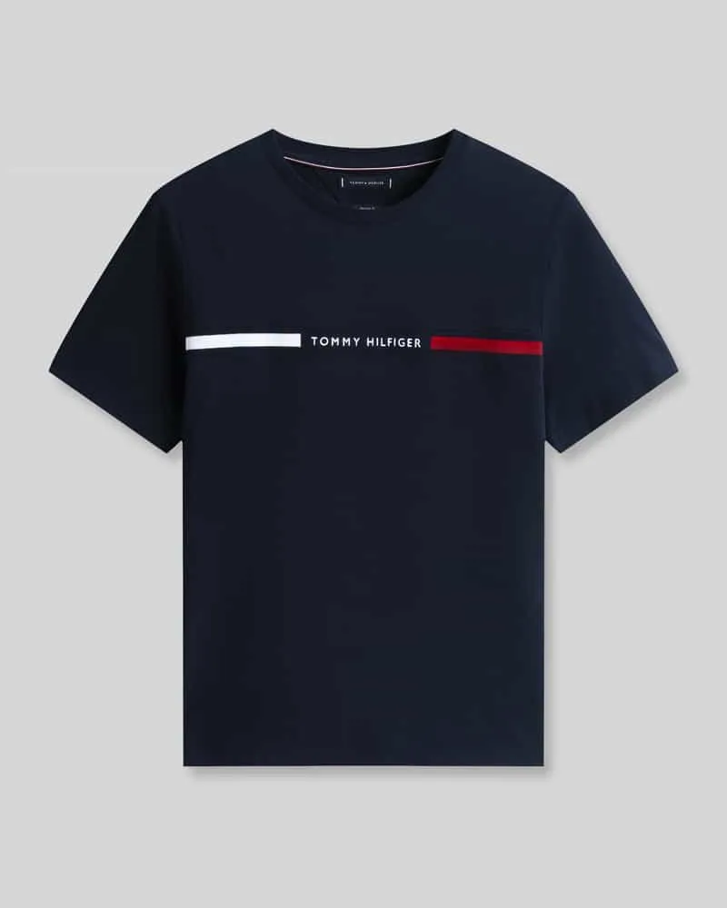 Tommy Hilfiger Regular Fit T-Shirt aus reiner Baumwolle Marine
