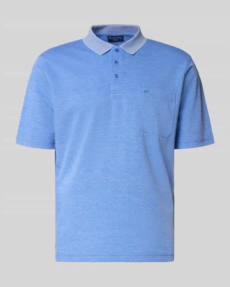Christian Berg Regular Fit Poloshirt mit Brusttasche Blau