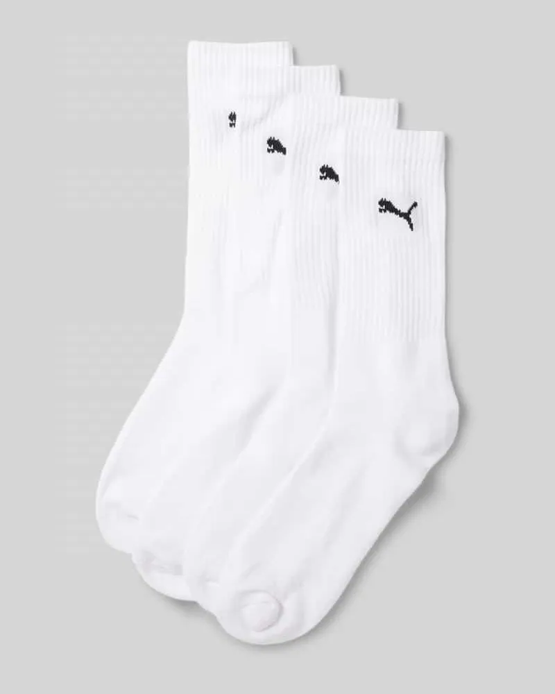 Puma Socken mit Label-Detail im 4er-Pack Weiss
