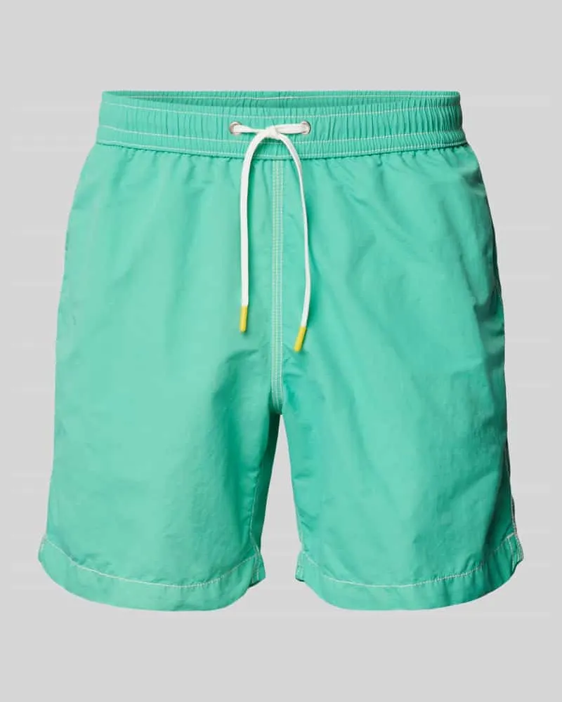 Hartford Badehose mit kontrastiven Ziernähten Modell 'Uni Hellgruen