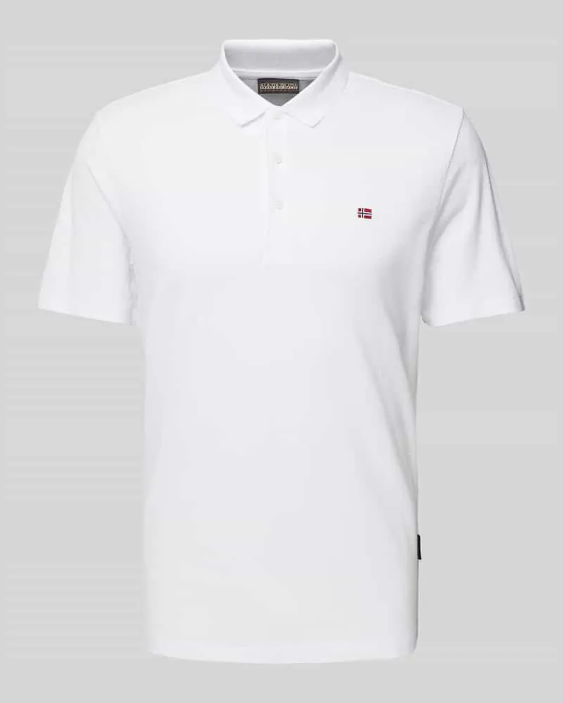 Napapijri Slim Fit Poloshirt mit Logo-Stitching Modell 'EALIS 