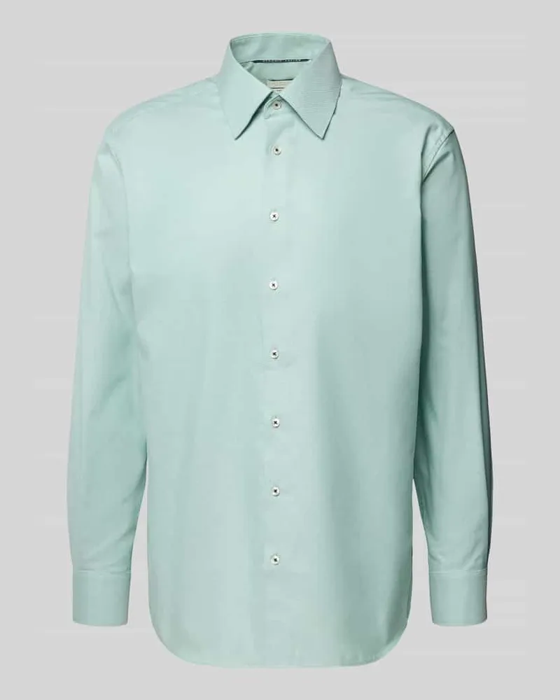 Eterna Regular Fit Business-Hemd mit Kentkragen Gruen