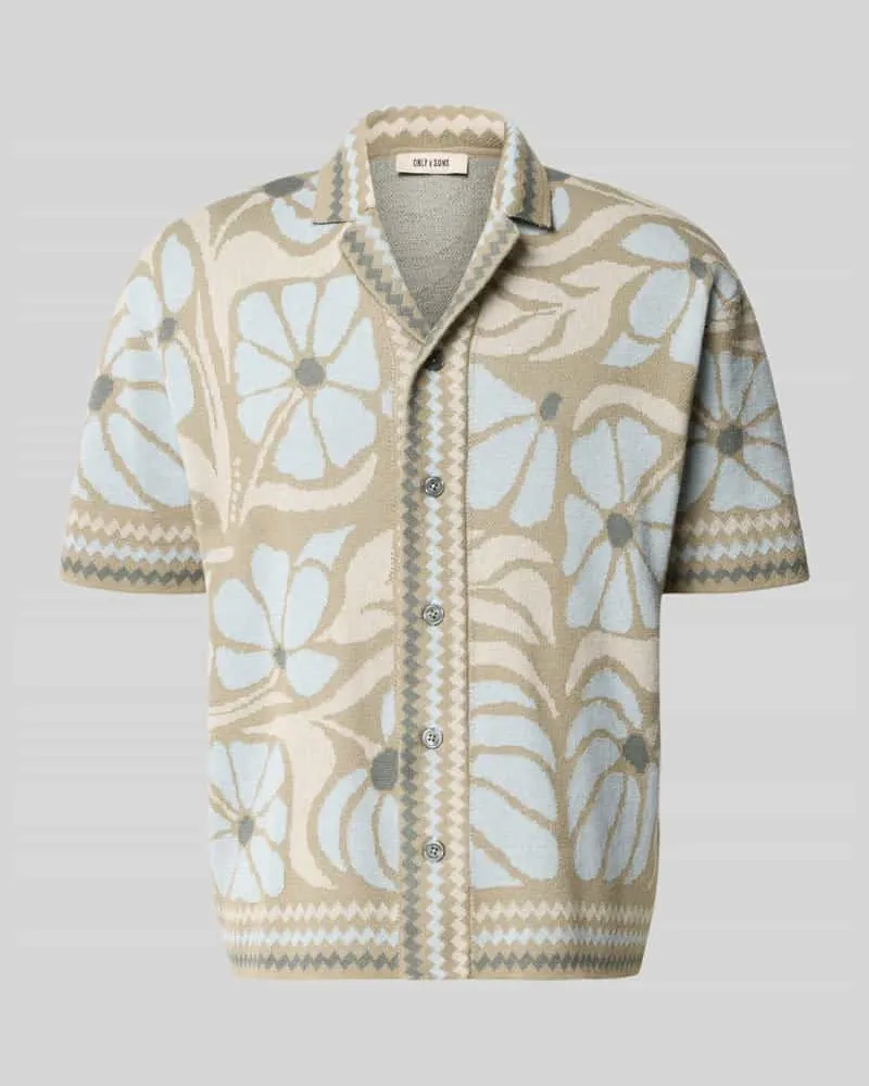 Only & Sons Relaxed Fit Freizeithemd aus Baumwoll-Mix Modell 'DUKE Beige