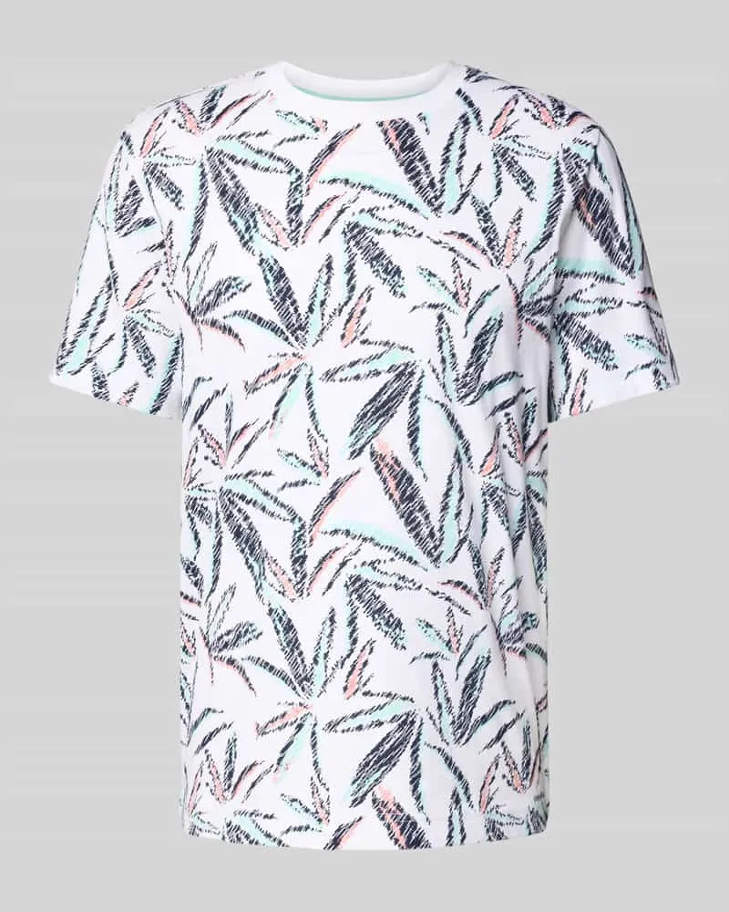 Tom Tailor Regular Fit T-Shirt aus reiner Baumwolle Weiss