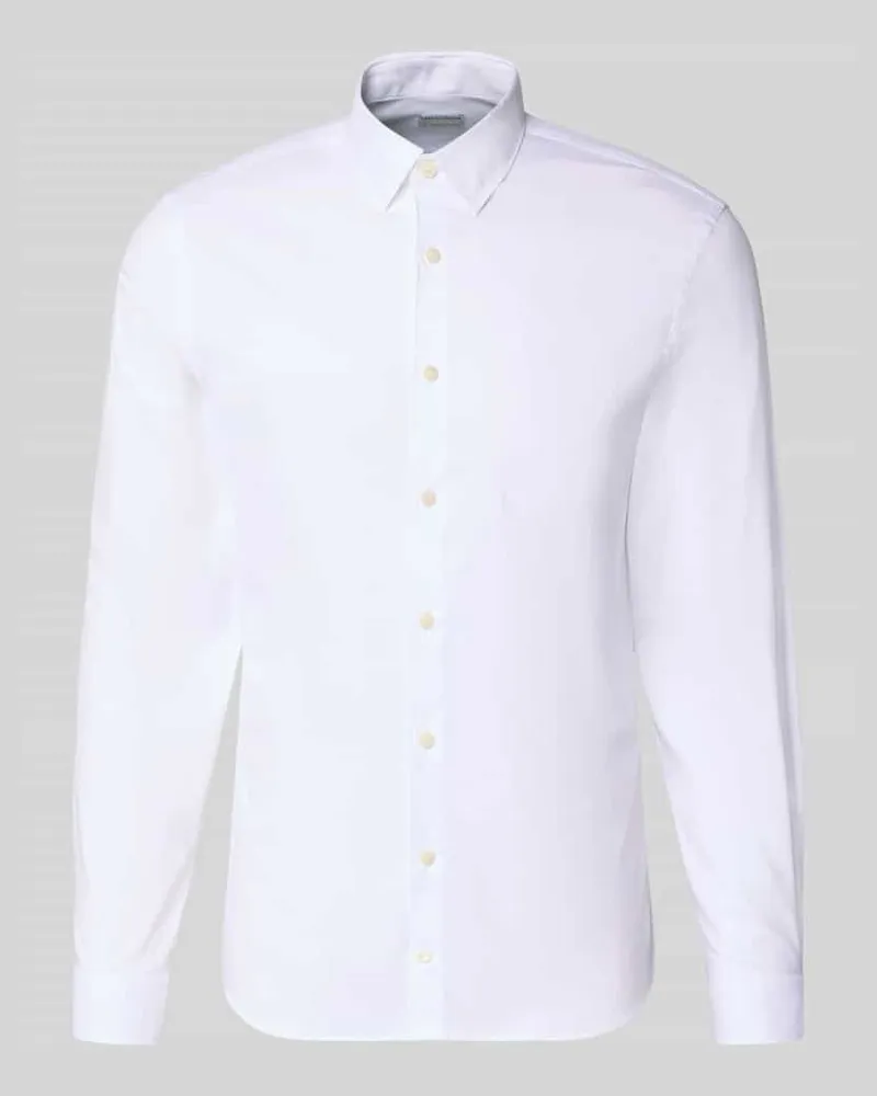Tiger of Sweden Extra Slim Fit Business-Hemd mit Kentkragen Modell 'BRODIE Weiss