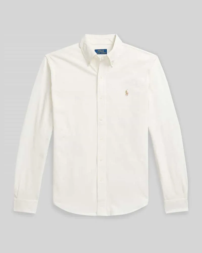 Ralph Lauren Regular Fit Freizeithemd aus reiner Baumwolle Offwhite