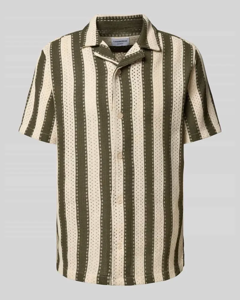 Lindbergh Freizeithemd mit Knopfleiste Khaki