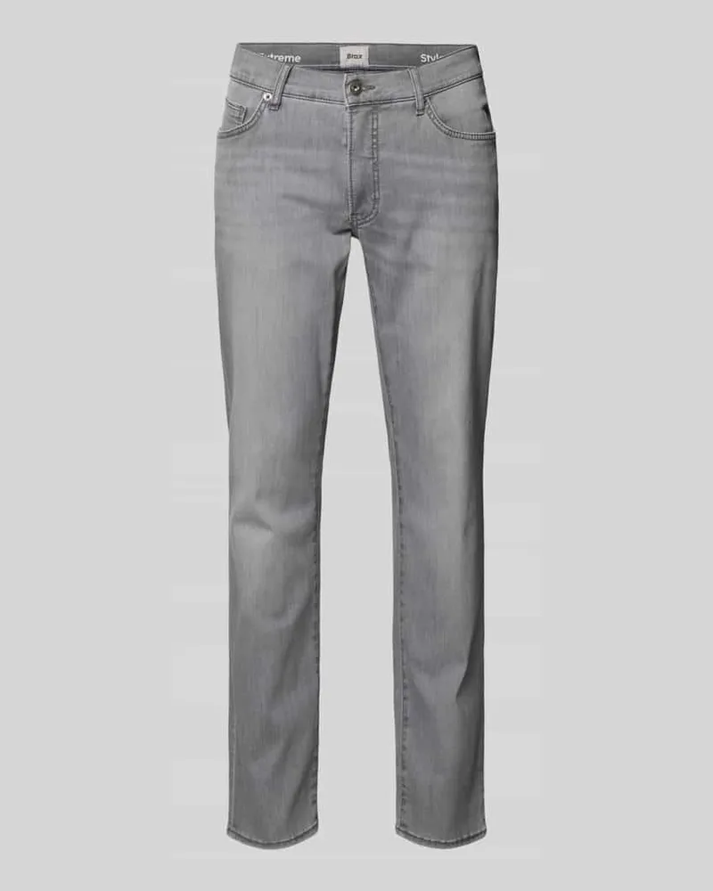 Brax Straight Fit Jeans mit 5-Pocket-Design Modell 'Chuck Hellgrau