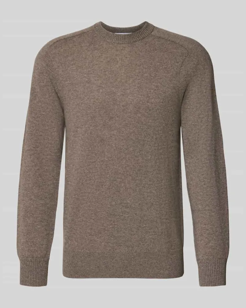 FTC Cashmere Regular Fit Strickpullover aus reinem Kaschmir Taupe