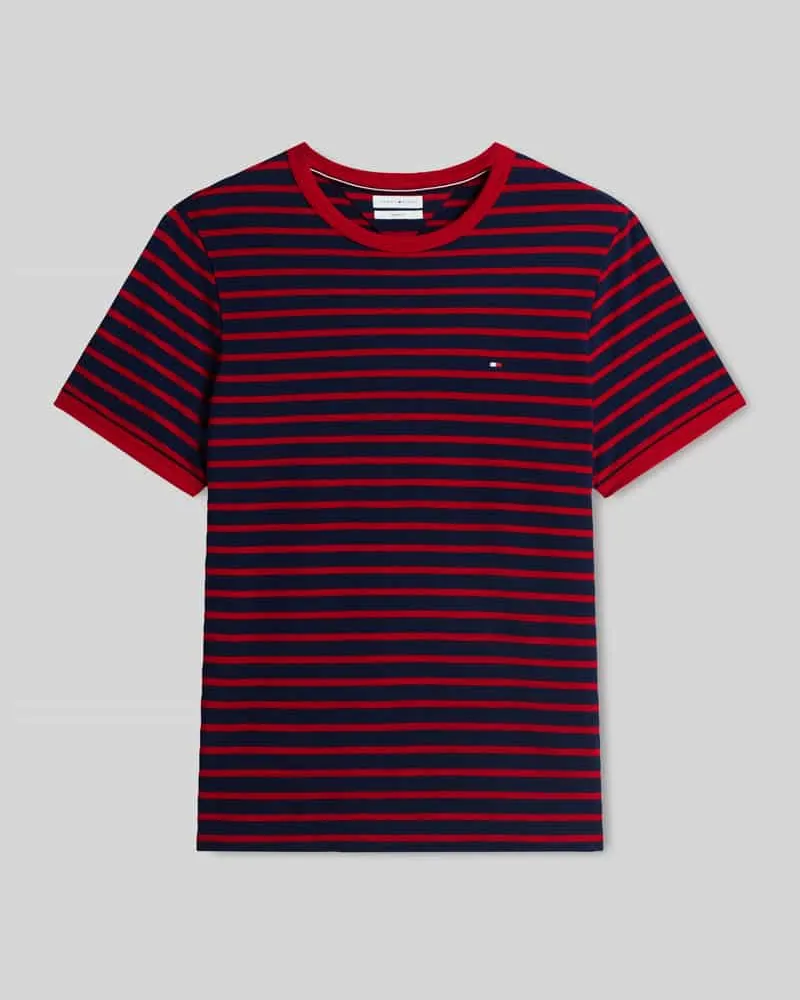 Tommy Hilfiger Regular Fit T-Shirt aus reiner Baumwolle Rot