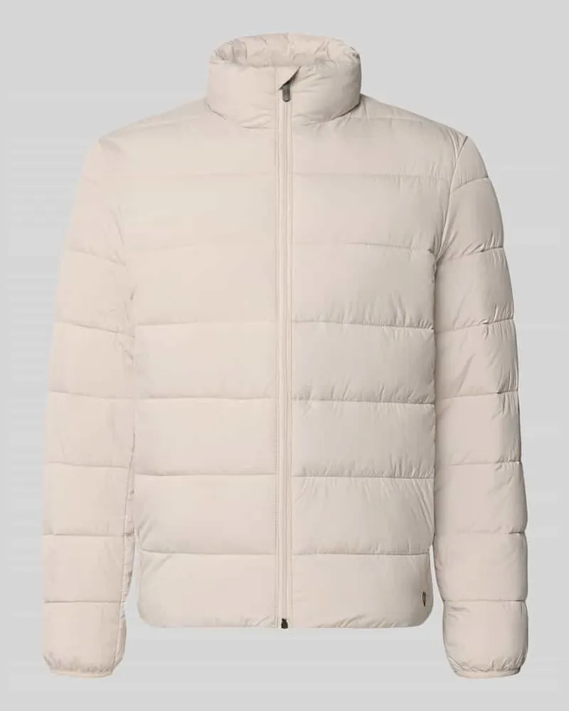 Tom Tailor Regular Fit Steppjacke mit Stehkragen Beige