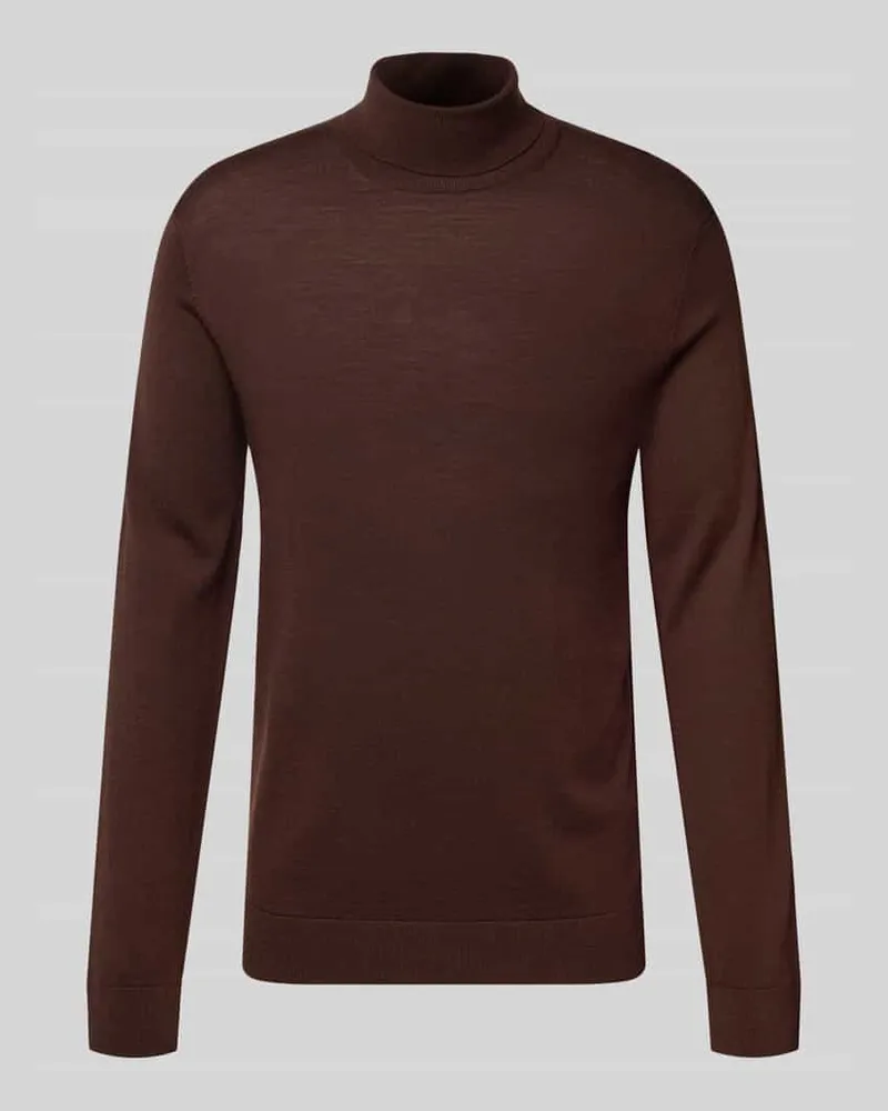 Selected Homme Regular Fit Rollkragenpullover aus reiner Wolle Modell 'TRAY 
