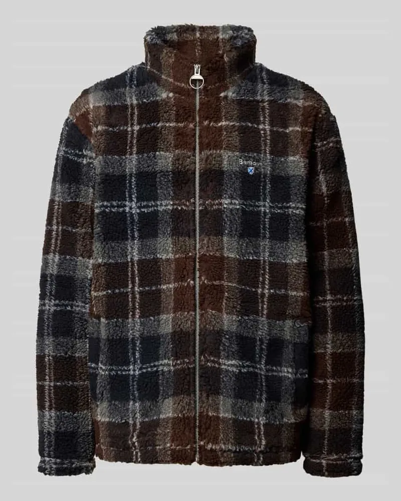 Barbour Regular Fit Fleecejacke mit Stehkragen Modell 'TARTAN 