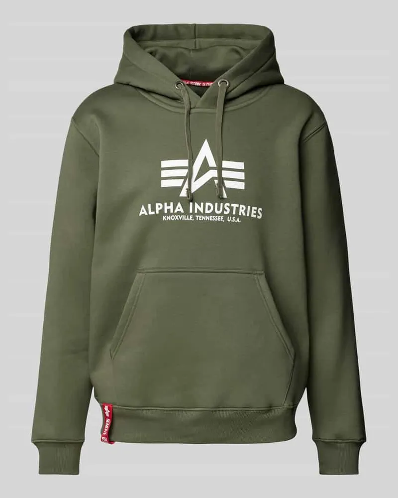 Alpha Industries Hoodie mit Label-Print 