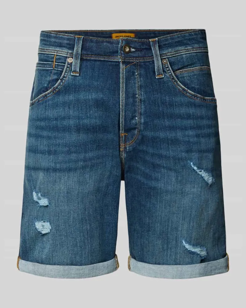 Jack & Jones Regular Fit Jeansshorts im 5-Pocket-Design Modell 'RICK 