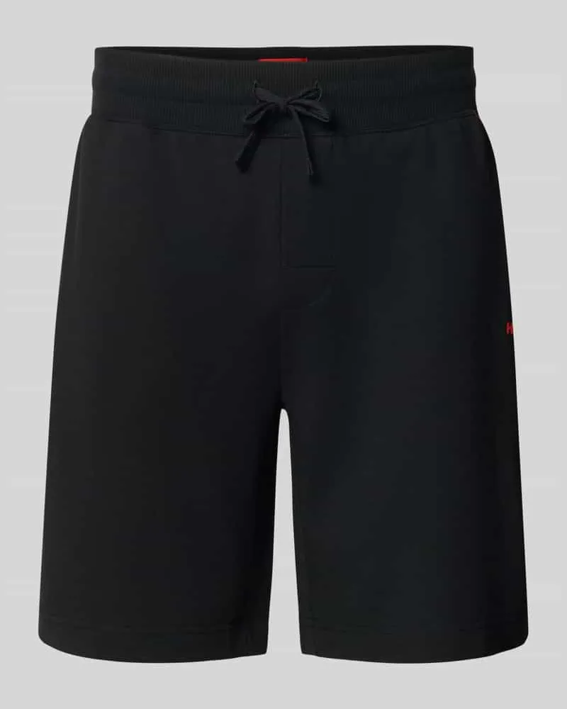 HUGO BOSS Regular Fit Sweatshorts aus Baumwoll-Mix Modell 'NOAH Black