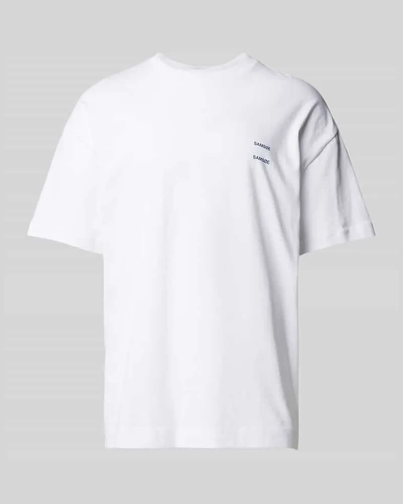Samsøe & Samsøe Oversized T-Shirt mit geripptem Rundhalsausschnitt Modell 'JOEL 