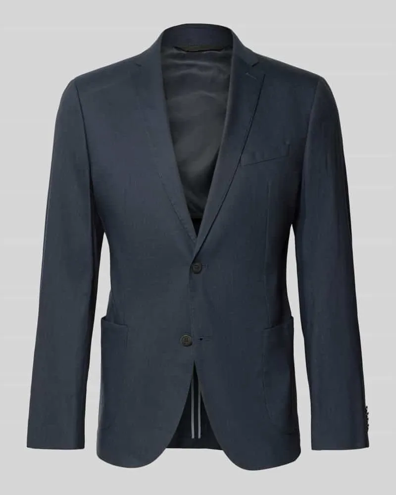 S.Oliver Regular Fit Anzugsakko aus Leinen-Mix Dunkelblau
