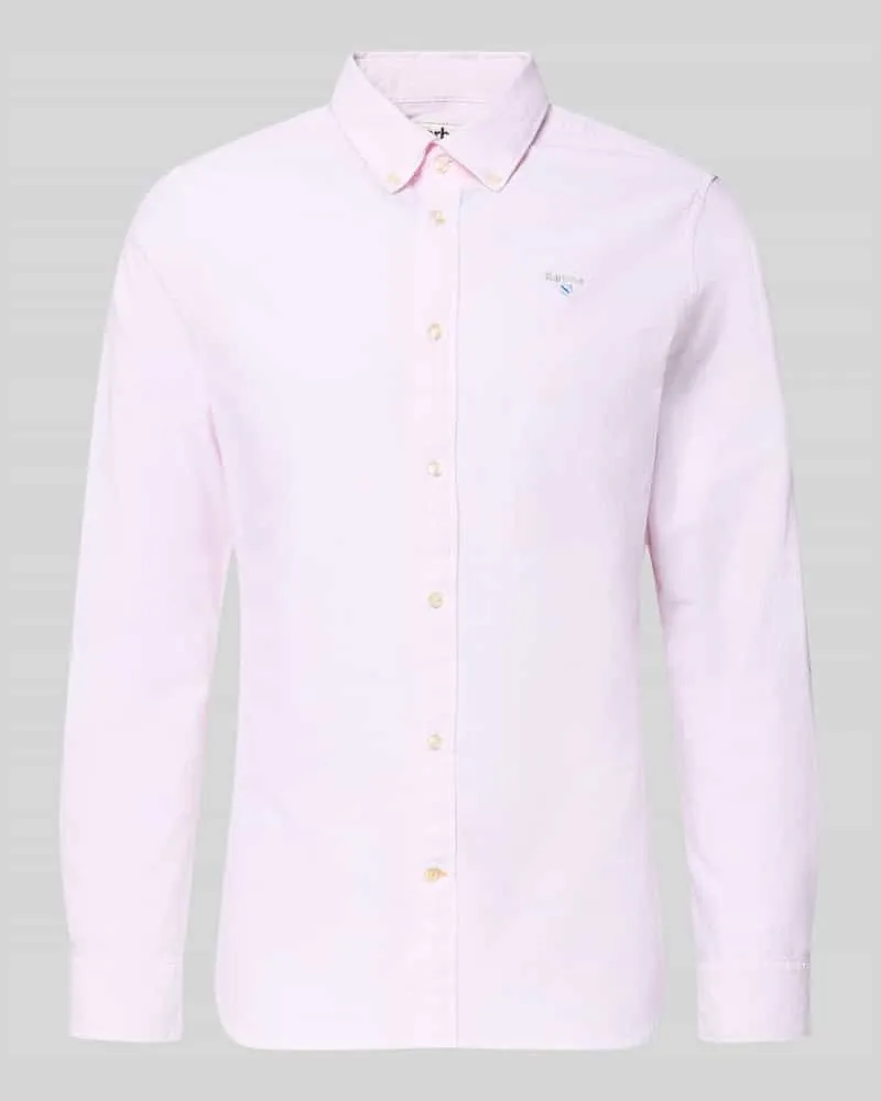 Barbour Tailored Fit Freizeithemd aus reiner Baumwolle Modell 'STRIPED OXFORD Pink