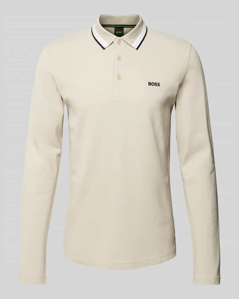 HUGO BOSS Regular Fit Poloshirt mit Label-Stitching 