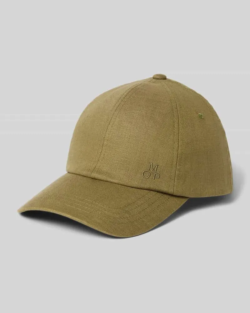 Marc O'Polo Basecap aus reinem Leinen Oliv