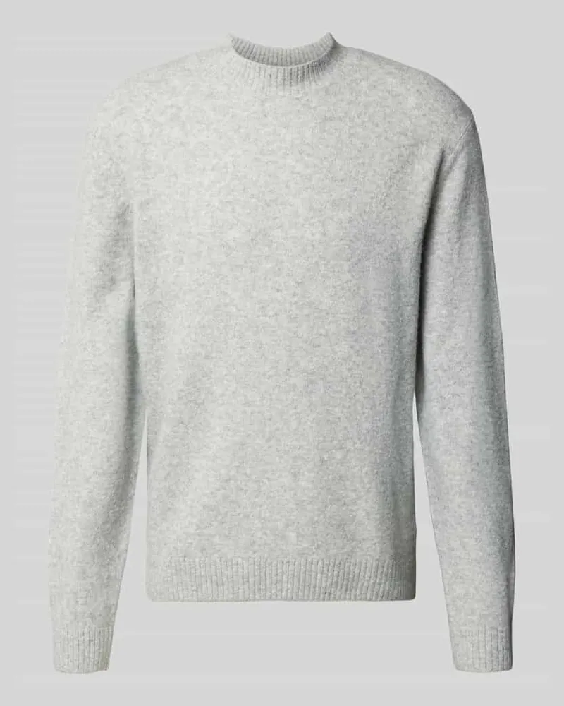 McNeal Strickpullover mit gerippten Abschlüssen Mittelgrau