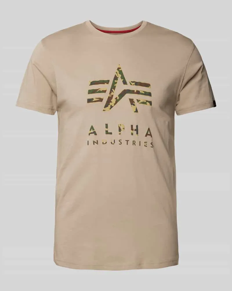 Alpha Industries T-Shirt mit Label-Print 