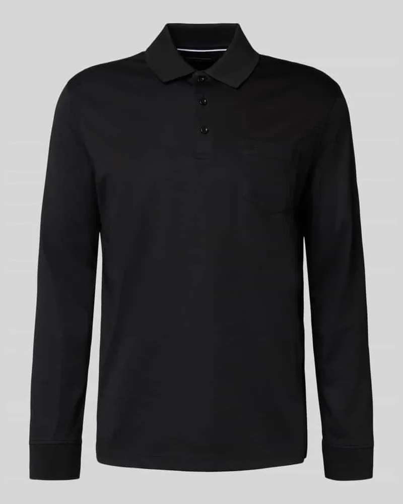 Bugatti Poloshirt mit Label-Stitching Black