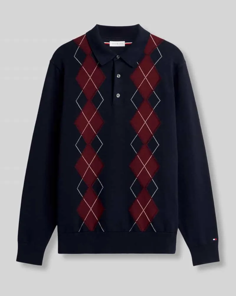 Tommy Hilfiger Regular Fit Pullover aus reiner Baumwolle Marine