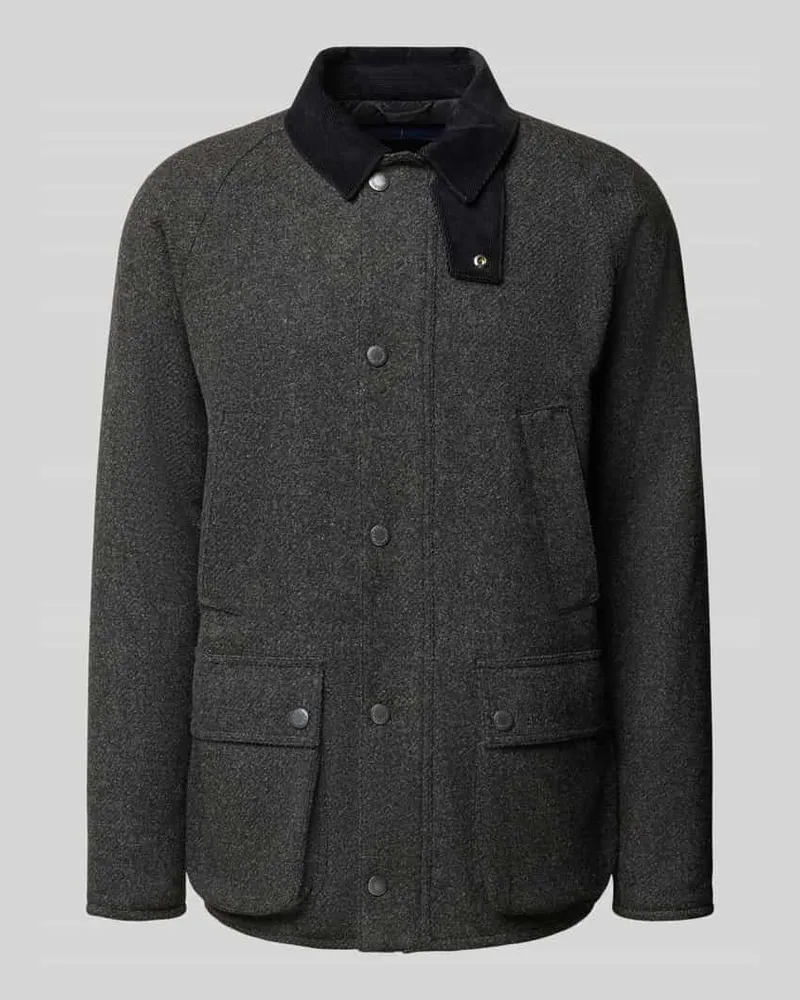Barbour Regular Fit Wolljacke mit Cord-Besatz Modell 'BEDALE 