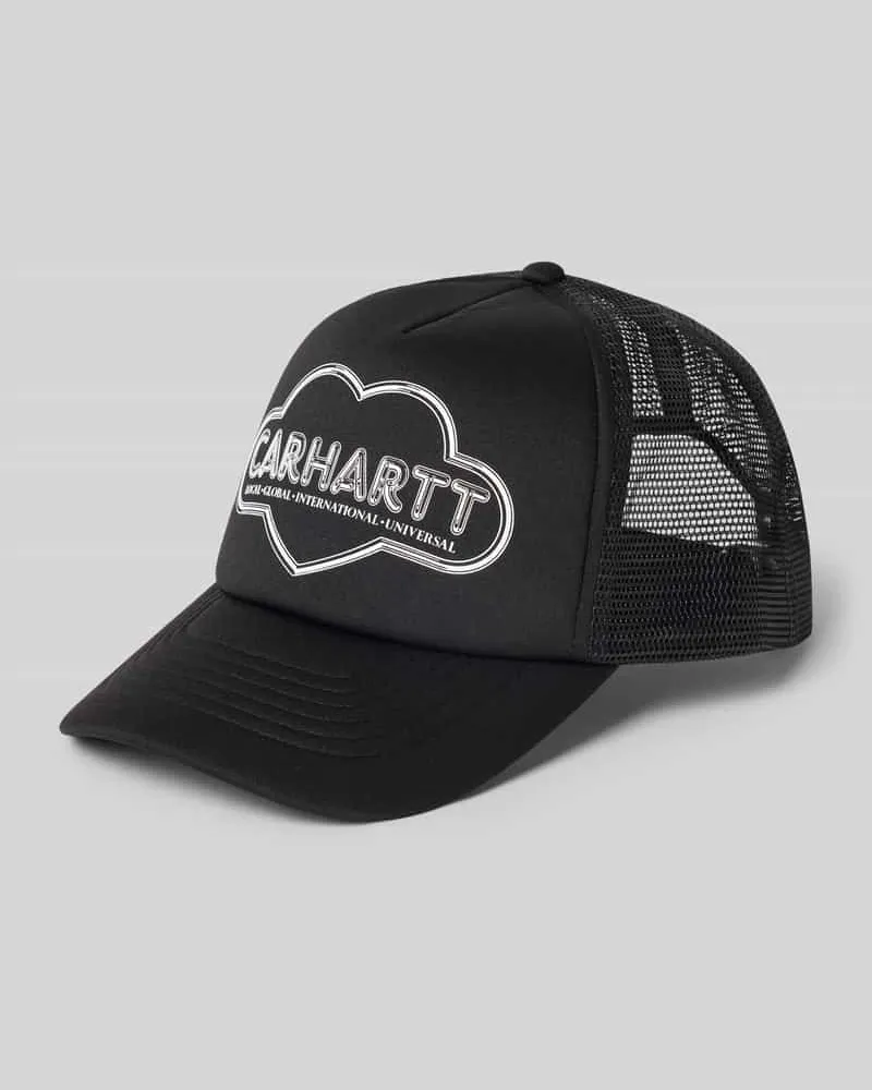 Carhartt WIP Trucker Cap mit Logo-Print Modell 'Cloud Heart Black
