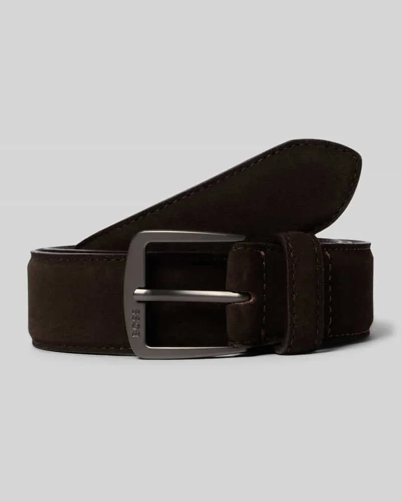 HUGO BOSS Gürtel aus echtem Rindsleder Modell 'SYHR-SD Dunkelbraun