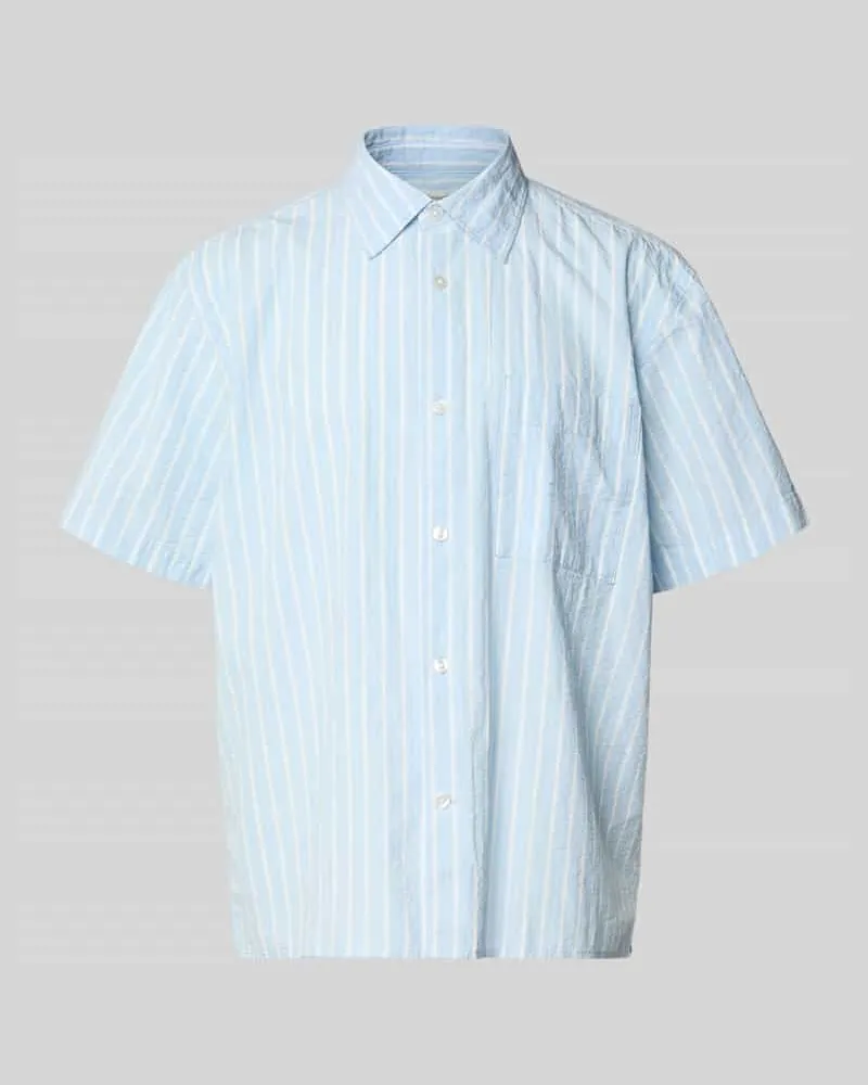 Selected Homme Relaxed Fit Freizeithemd aus reiner Baumwolle Modell 'STUART Bleu