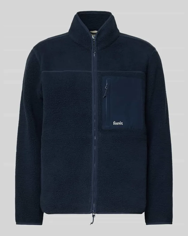 forét Fleecejacke mit Zweiwege-Reißverschluss Modell 'MOUNTAIN Dunkelblau