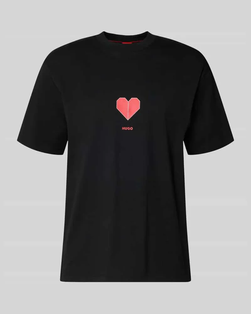 HUGO BOSS Regular Fit T-Shirt aus reiner Baumwolle Modell 'DALENTIN Black