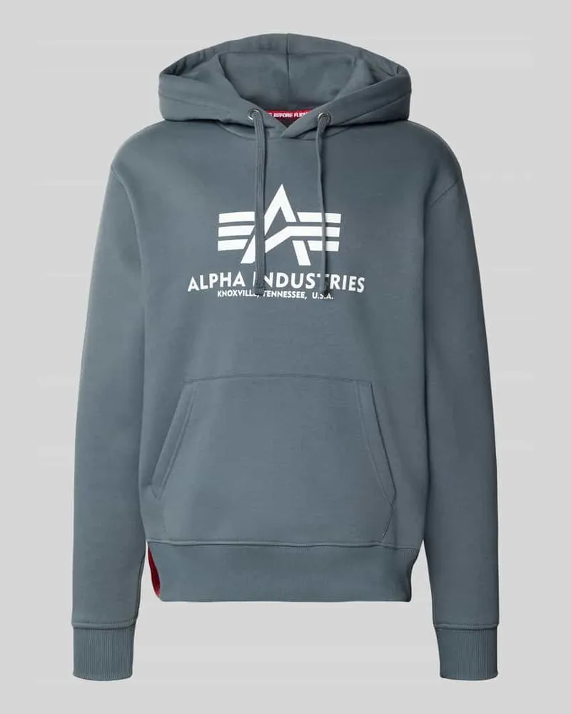 Alpha Industries Hoodie mit Label-Print 