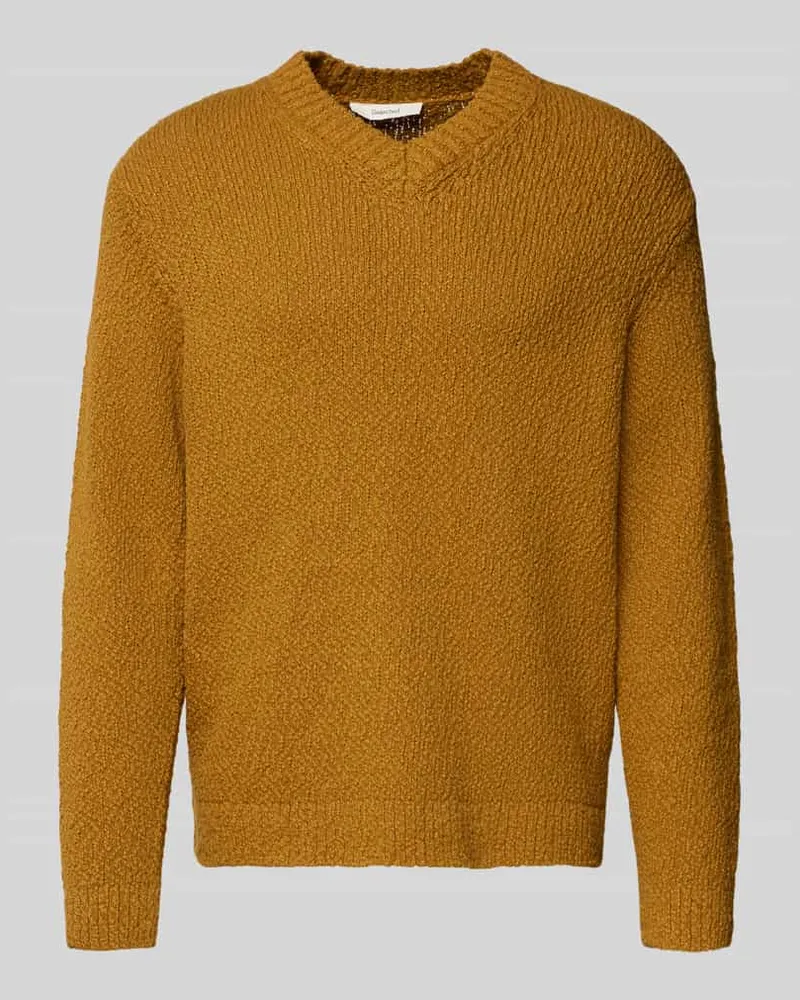 Selected Homme Regular Fit Strickpullover aus reiner Bio-Baumwolle Modell 'Angus Messing