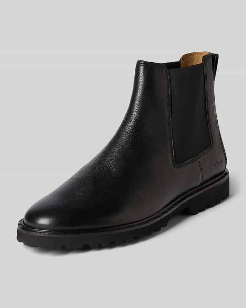 JOOP! Chelsea Boots aus Rindsnappa mit Profilsohle Black