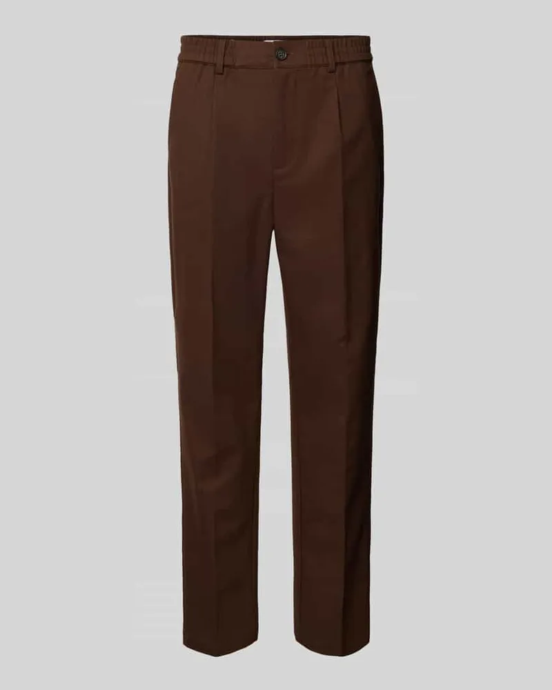 Casual Friday Tapered Fit Bundfaltenhose mit elastischem Bund Modell 'MARC 
