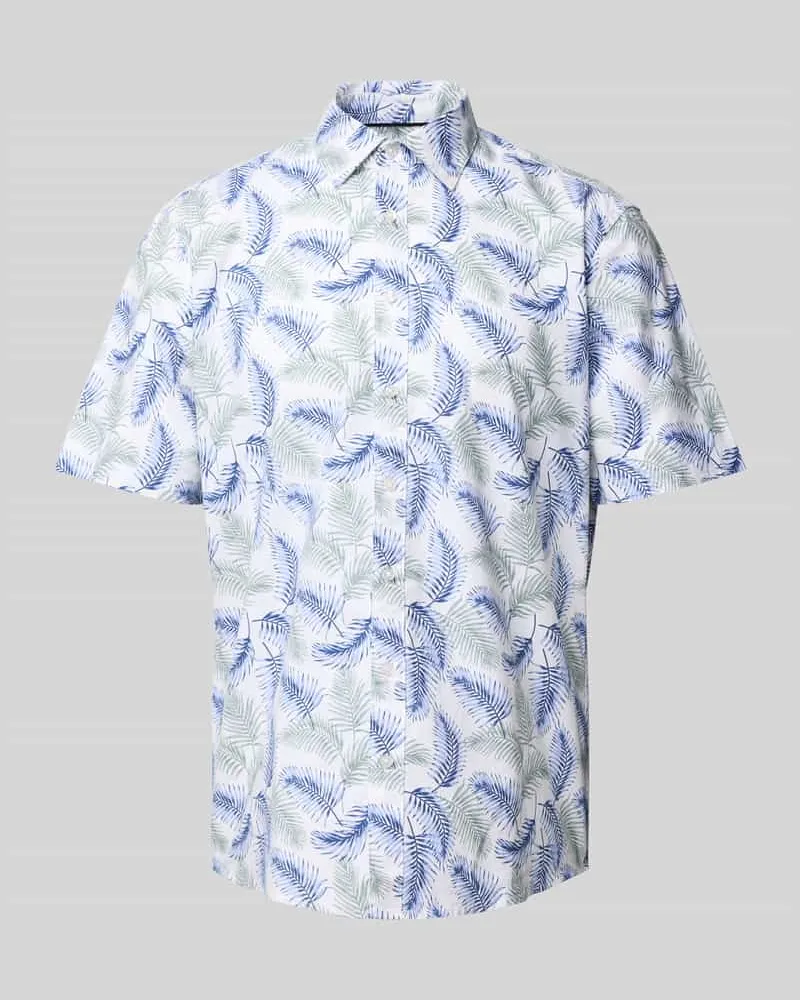 JAKE*S Casual Fit Business-Hemd mit Kentkragen 