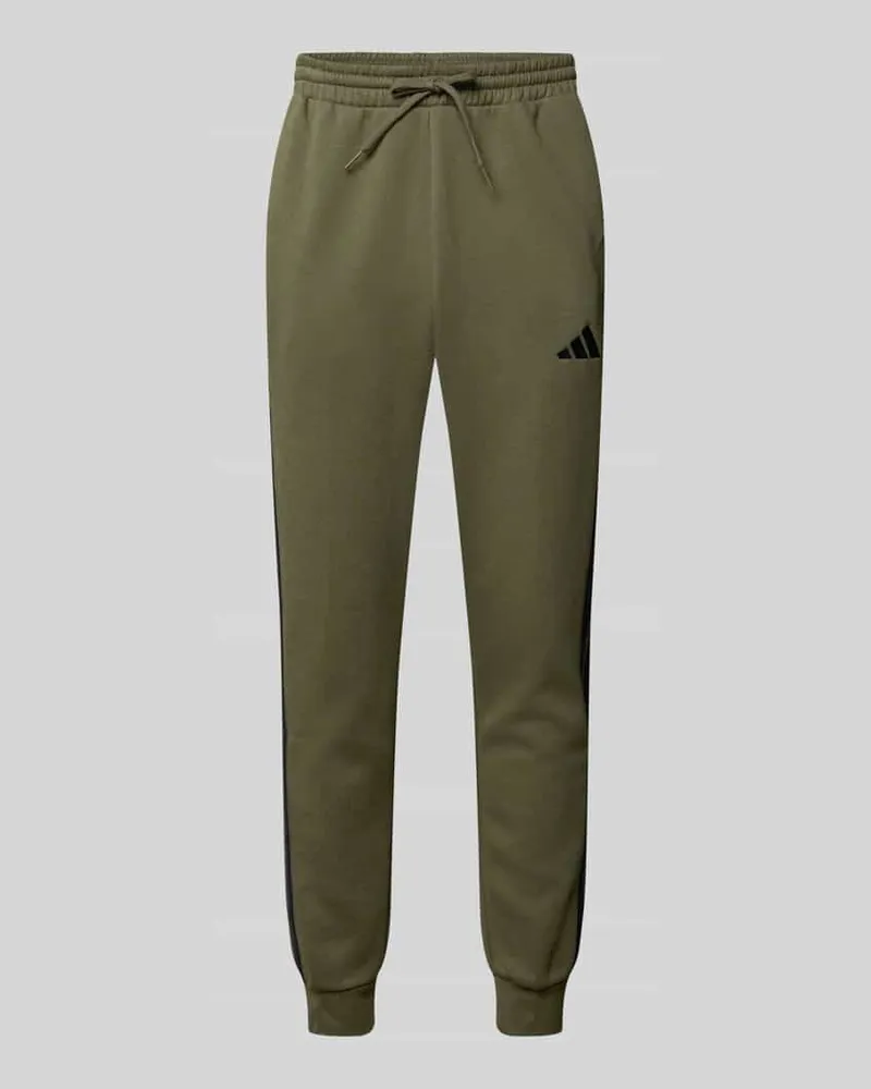 adidas Sweatpants mit elastischem Bund und Label-Stitching 
