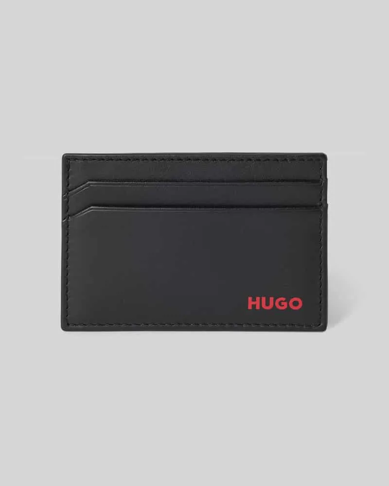 HUGO BOSS Portemonnaie mit Label-Print Modell 'Tibby_2.0_Cardcase Black