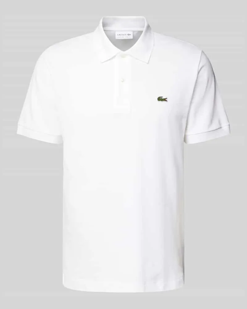 Lacoste Classic Fit Poloshirt mit Label-Badge Weiss