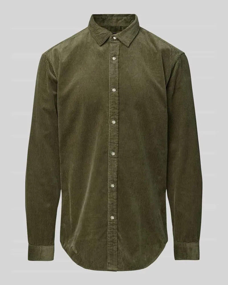 McNeal Tailored Fit Cordhemd mit Kentkragen 