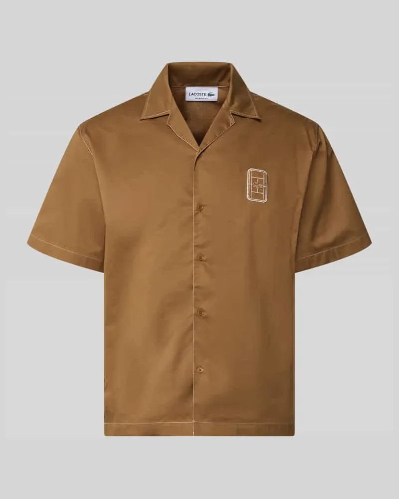 Lacoste Regular Fit Freizeithemd aus reiner Baumwolle Hazel