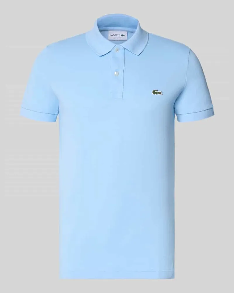 Lacoste Slim Fit Poloshirt aus reiner Baumwolle Hellblau
