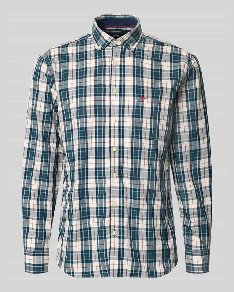 Fynch-Hatton Slim Fit Freizeithemd mit Button-Down-Kragen Bottle