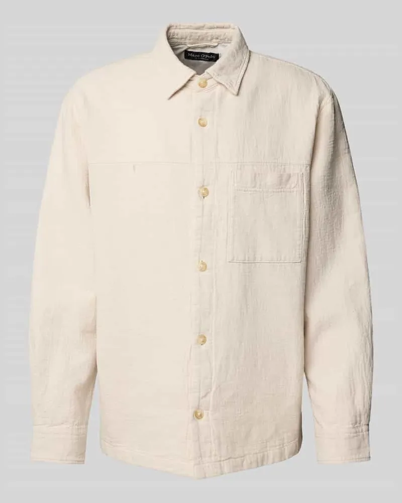 Marc O'Polo Loose Fit Overshirt aus reiner Baumwolle Ecru