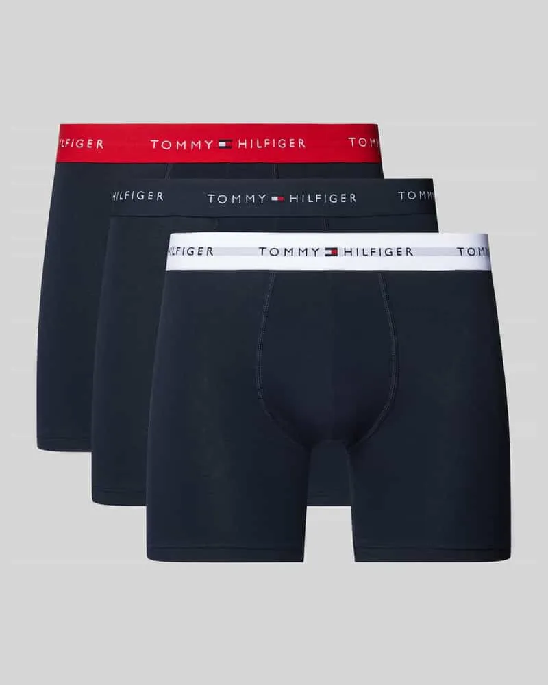 Tommy Hilfiger Trunks mit elastischem Bund im 3er-Pack Marine